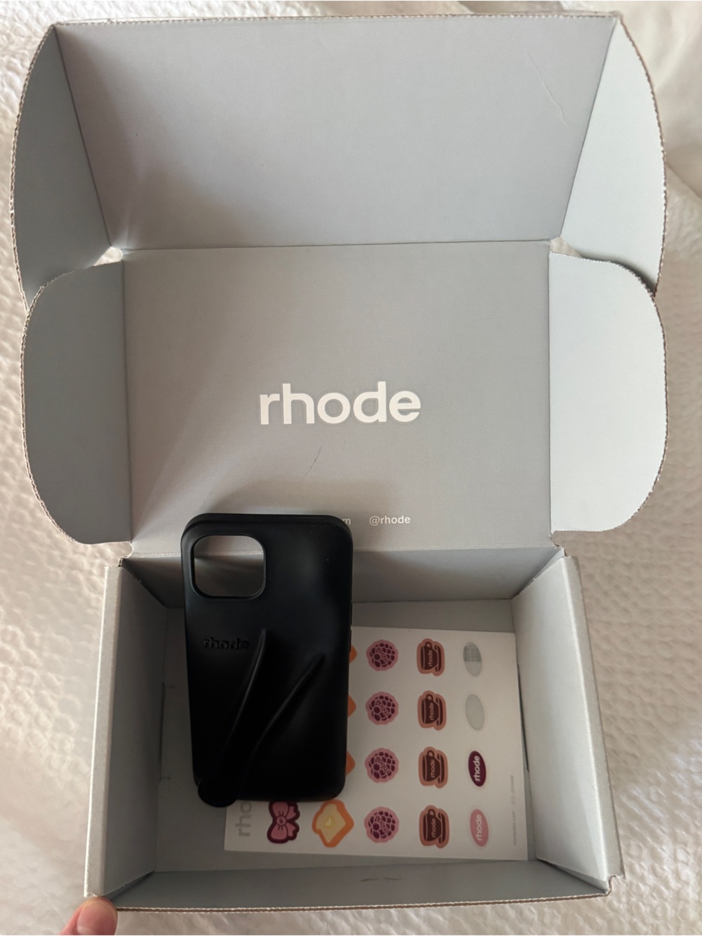 RHODE Lip Case iPhone 14 Black Slim iPhone Case with Minimal Logo